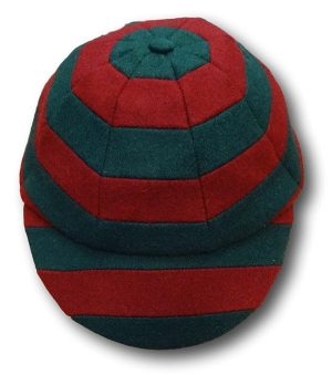 The 'Just William' Cap in Green & Maroon