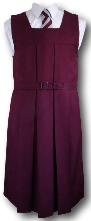 Traditional Maroon Box Pleat Gymslip