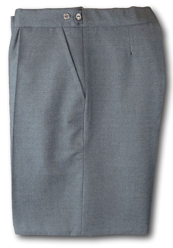 Wool Worsted Short Trousers With Button Fly & Tunnel Top | Albert ...