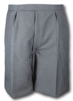 Classic School Grey Wool Worsted Short Trousers With An Elastic Back
