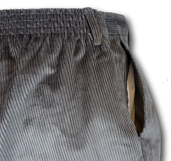 Exclusive - 'David Luke' Gunmetal Grey Bermuda Corduroy Shorts With A ...