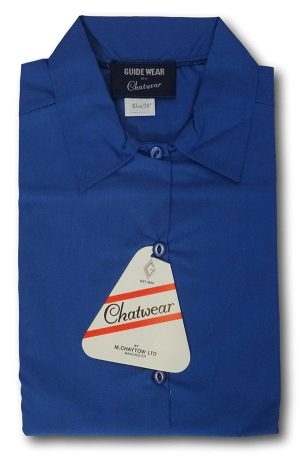 Vintage Girl Guide Royal Blue Blouse. Chatwear Brand. 32" Chest