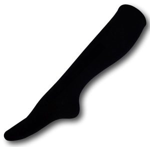 Knee Length Straight Pull Black Socks From Hong Kong. UK Size 7-8