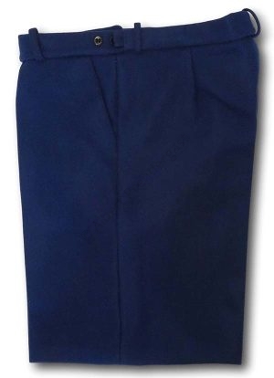 Boy Scout Navy Blue Wool Flannel (Melton) Short Trousers With Button Fly, Tunnel Top & Side Adjusters.