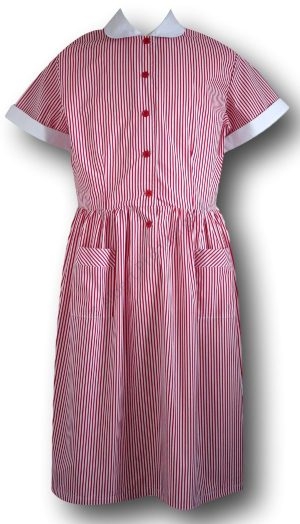 Traditional Red Candy Stripe Summer Dress