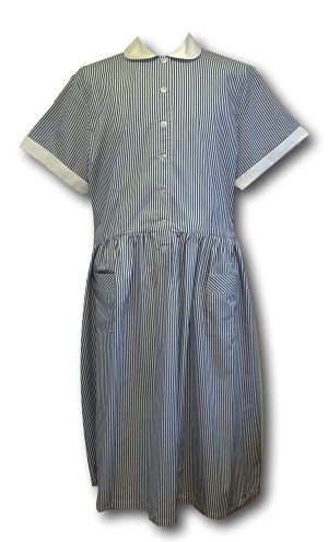 Traditional Royal Blue Candy Stripe Summer Dress