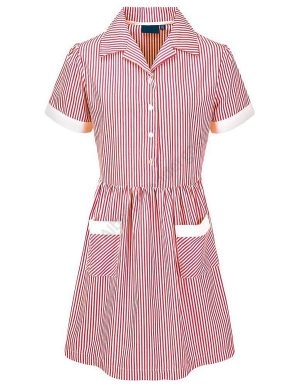 Traditional Red Candy Stripe Summer Dress (Smaller Size)