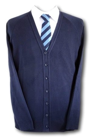 Navy Blue Girls School Uniform Cardigan