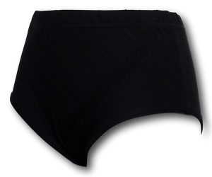 Black Double Gusset Girls School Knickers by David Luke