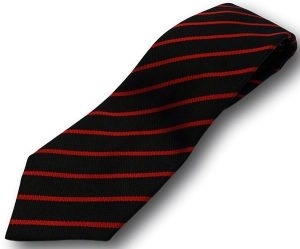 Black & Red Narrow Stripe School Tie