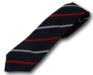 Black Red & White Venetian Stripe School Tie