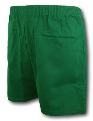 Bottle Green Traditional Twill P.E. & Games Shorts In By 'David Luke'