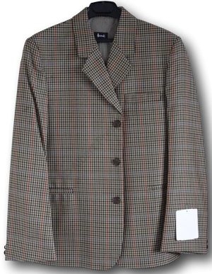 Brown Red & Royal Tweed 3 Button Jacket
