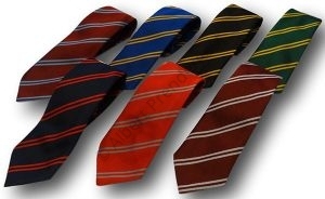 School Ties With Double Narrow Stripe
