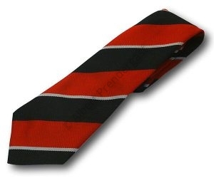 Red Black & White Broad Venetian Stripe School Tie