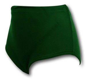 Bottle Green Double Gusset Girls School Knickers by David Luke