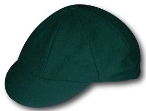 Green Wool Flannel School Cap