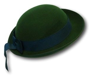 Traditional Girls Bottle Green Felt Hat