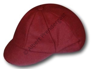 Maroon Wool Flannel School Cap