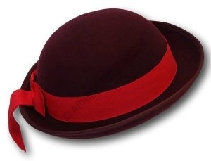 Traditional Girls Maroon Felt Hat