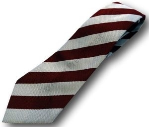 Maroon & Grey Broad Stripe School Tie