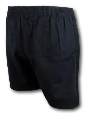 Black Traditional Twill P.E. & Games Shorts In By 'David Luke'