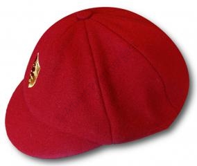 Ruby Red School Uniform Cap With Badge