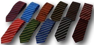 School Ties With Single Narrow Stripe