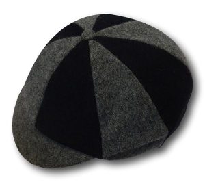 Navy & Grey Wool Flannel School Cap