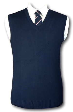 Navy Blue Cotton Slipover / Tank Top