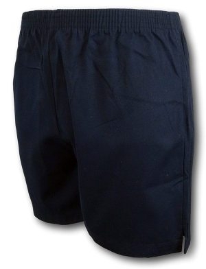 Navy Blue Traditional Twill P.E. & Games Shorts In By 'David Luke'
