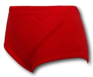 Red Double Gusset Girls School Knickers by David Luke
