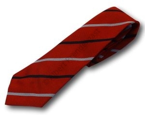Red Black & White Venetian Stripe School Tie