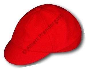 Red Wool Flannel School Cap