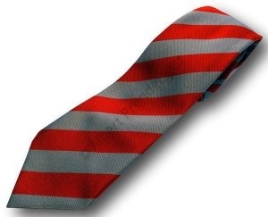 Red & Grey Broad Stripe School Tie