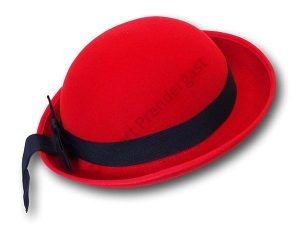 Traditional Girls Red Felt Hat
