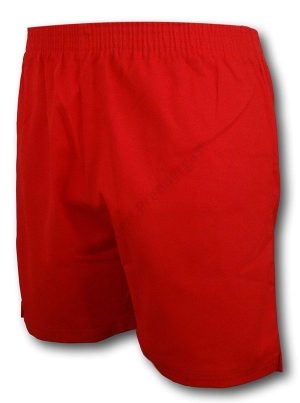 Red Traditional Twill P.E. & Games Shorts In By 'David Luke'