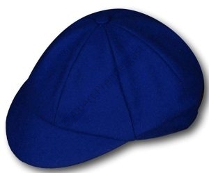 Royal Blue Wool Flannel School Cap