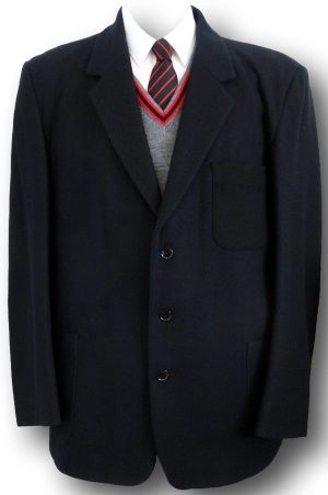 Traditional Black School Uniform Blazer - 100% Wool Flannel