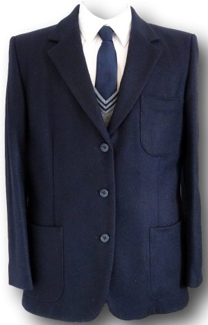 Traditional Navy Blue School Uniform Blazer - 100% Wool Flannel
