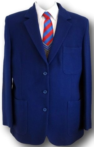 Traditional Royal Blue School Uniform Blazer - 100% Wool Flannel