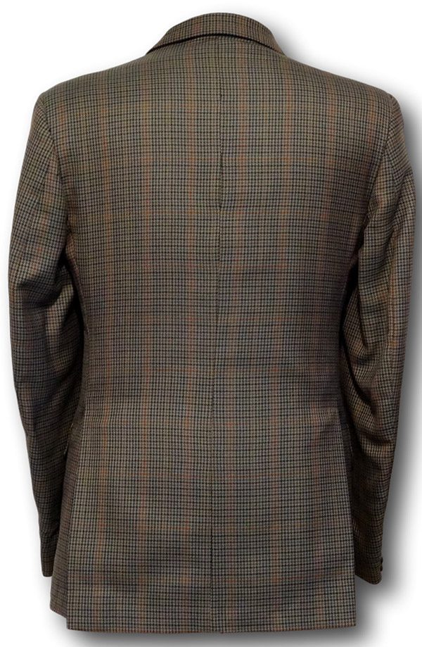 Green Red & Royal Tweed 3 Button Jacket With Double Rear Vent | Albert ...