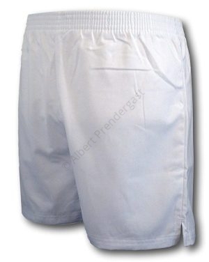 White Traditional Twill P.E. & Games Shorts In By 'David Luke'
