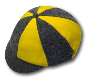 Yellow & Grey Wool Flannel School Cap