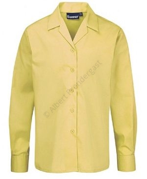 Yellow Open Neck Blouse - Long & Short Sleeve