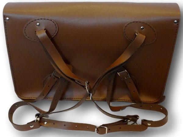 Traditional Brown Leather School Satchel - Image 5