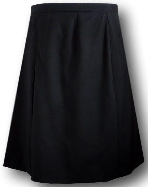 Black Single Pleat School Skirt