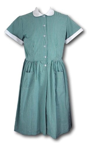 Traditional Green Gingham Summer Dress