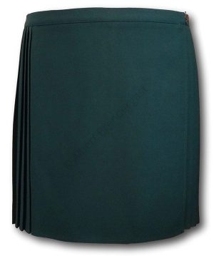 Bottle Green Wrap Around & Pleated P.E. & Games Skirt