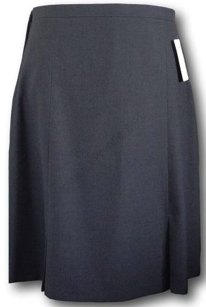 Grey Invert Pleat School Skirt